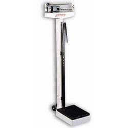 Detecto 2381 Mechanical Eye-Level Physician Scale 200 kg X 100 g, Height Rod, Wheels
