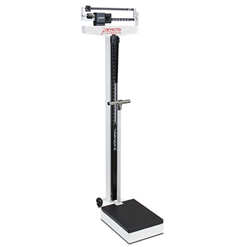 Detecto 2491 Mechanical Eye-Level Physician Scale 200 kg x 100 g, Height Rod, Handpost