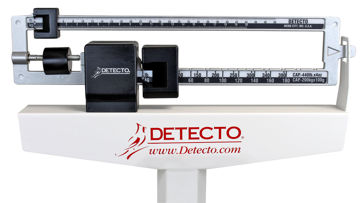 Detecto 337 Mechanical Eye-Level Physician's Scale, Weigh Beam, 440 lb X 4 oz / 200 kg X 100 g