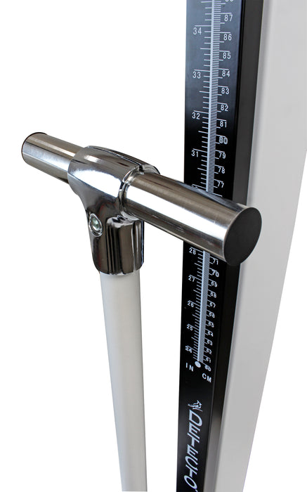 Detecto 449 Mechanical Eye-Level Physician's Scale, Weigh Beam, 450 lb X 4 oz, Height Rod, Handpost