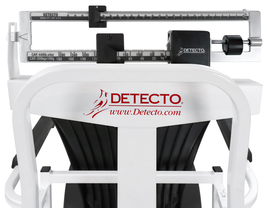 Detecto 4751 Mechanical Chair Scale, Weighbeam, 440 lb x 4 oz / 200 kg x 100 g