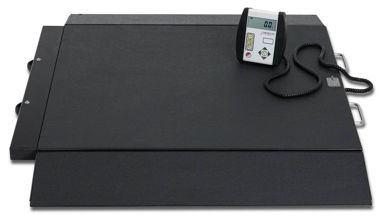 Detecto 6400-C Digital Wheelchair Scale, Portable, 1000 lb x .2 lb / 450 kg x .1 kg, BT / WiFi
