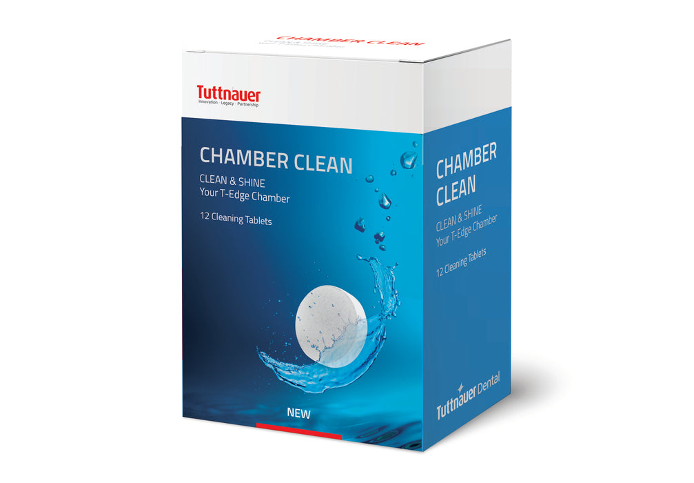 Tuttnauer Chamber Clean: Clean & Shine for T-Edge (SINGLE BOX of 12 TABLETS)