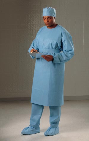 Halyard Controlª Cover Gown, Blue, X-Large, 100/cs 