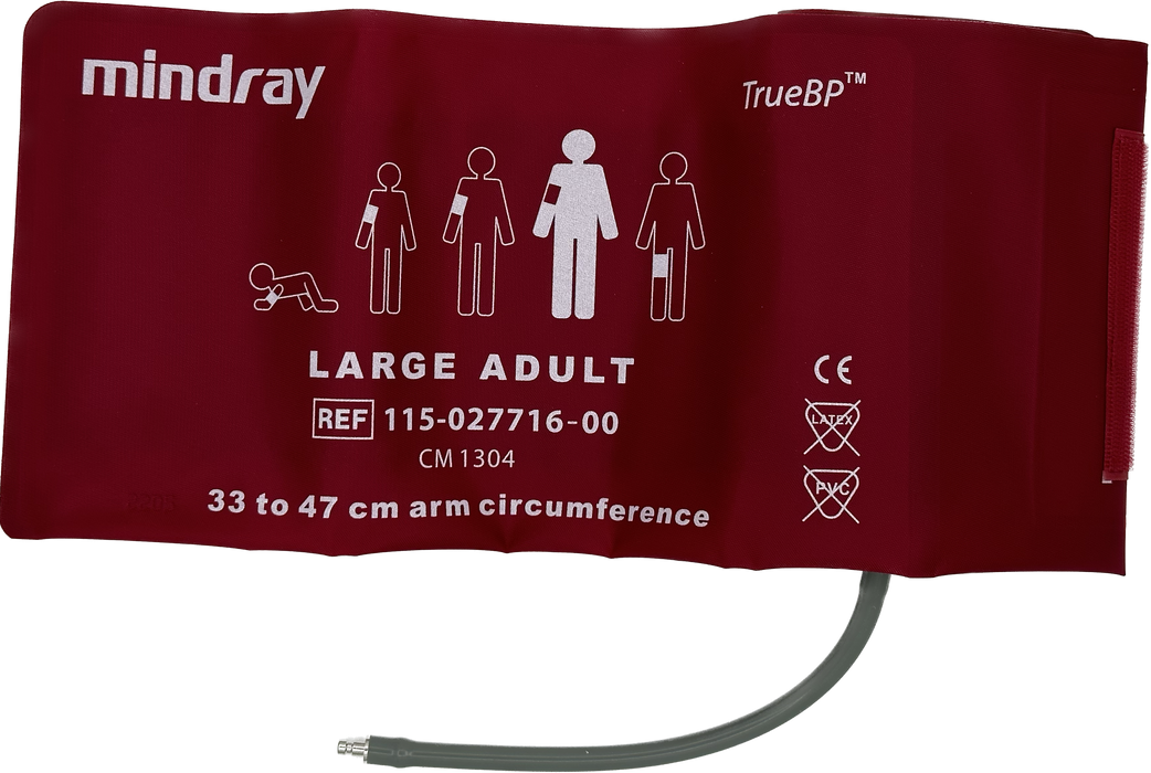 Mindray Large Adult Reusable Blood Pressure Cuff, 33 to 47 cm
